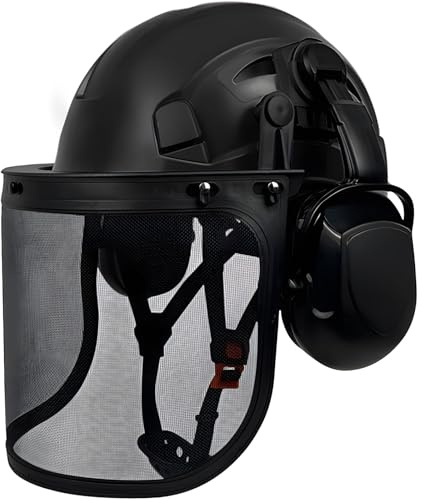 Casco De Seguridad para Motosierra Ventilada Que Resalta La Supresión Ruido Protectores Los Oídos Placa contra Salpicaduras Modificable Empleados La Industria Maderera Protección con a