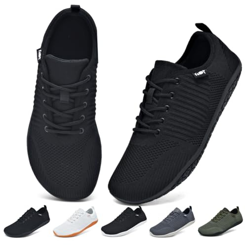 chetoria Zapatillas Barefoot Unisex Calzado Respetuoso Negro 43