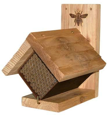 Woodlink Western Cedar Mason Bee House with Replaceable Tubes