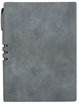 A5 Notebook Verdickte benutzerdefinierte gedruckte Logo Notizblock Arbeit Super dickes Business Office Briefpapier Leder Tagebuch Notebook Notizbücher-B5 grau blau._Unverpackt