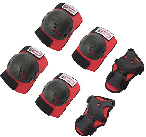 Kids/Youth Knee Pads Elbow Pads Wrist Guards Set for Kids Roller Skates, Scooter, Inline Skating, Cycling, BMX Bike, Skateboard, Riding, And Outdoor Extreme Multi-Sports Protective Gear Ice Skating