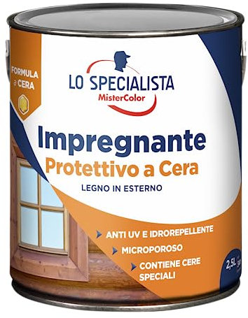 Lo Specialista Mistercolor Imprégnant Solvant À La Cire Noix Clair 2.5 L