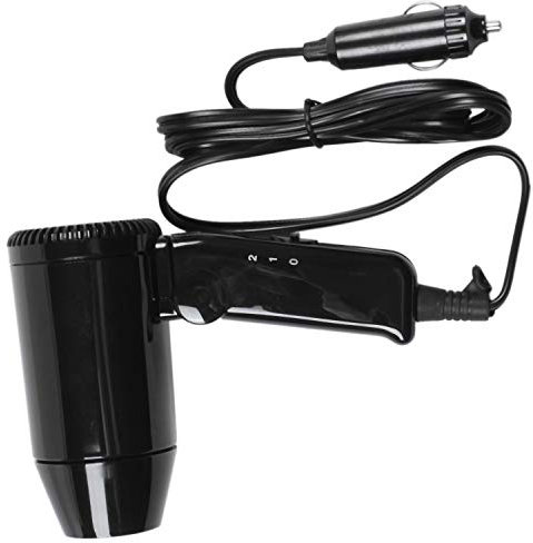 Yuattory Secador de Pelo Secador de de Coche Dc12V 216W Soplador Plegable Portátil Viento Caliente para Viajes Almacenamiento Fácil Manija De-Frosting Ventana Del Vehículo