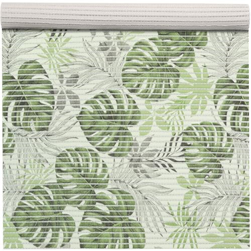 ANRO Weichschaummatte Badematte Bad Dusche WC Vorleger Teppich Antirutsch Badläufer Palme Grün 400x65cm