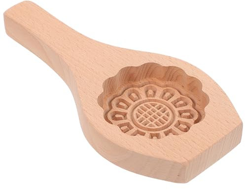 Angoily Moule à Gâteau de Lune en Bois Beige, 22 X 10 X 2,3 Cm, Ustensile de Cuisine, Pâtisseries Maison