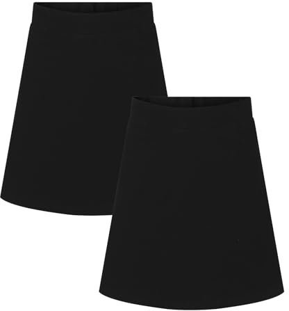 Girls Skorts 2 Pack PE Games School Uniform 2 in 1 Shorts Skirt 7 to 16 Years