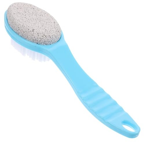 LIFKOME Cepillo Doble Cara para Pies con Pómez Natural Exfoliador Portátil para Eliminar Muerta Ablandador Callos y Durezas Herramienta de Pedicura Ligera y Práctica