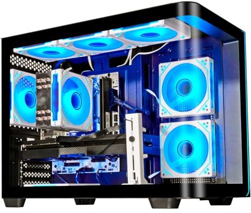 WIWB Gaming PC Desktop Core I9-14900HX, GeForce RTX 5060 Ti 8G, 16G DDR5 RAM, 1TB NVME SSD, WiFi 6, 4K 8K High-End Prebuilt PC Computer Tower for Streaming, Video Editing & Workstation Use (Black)