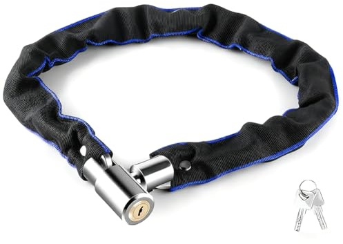 Ounfhtrttk Candado de Cadena para Bicicleta de Alta Resistencia, Antirrobo, de Acero, para Bicicletas Eléctricas, Motocicletas, Scooters, Puertas de Seguridad para Exteriores.