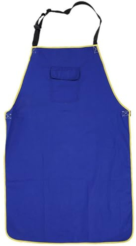 Delantal de trabajo resistente, correas ajustables, bolsillo de almacenamiento en el pecho para soldadura, molienda, corte y operaciones mecánicas, cómodo delantal de soldadura para cortar