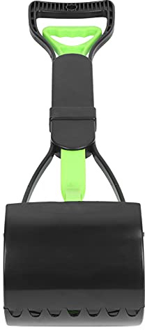 Vroomoto Recogedor de Excrementos de Mascotas con Largo, Pala para Excrementos Perros, Pala Plegable con Extendido, Antiadherente, Gran Capacidad y Asas Fáciles Tirar para Perros (Verde Negro)