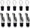 TILY 2 in 1 Edelstahl Flaschen Wein Belüftungsauslauf und Ausgießer mit Stopper - Liquor Flasche und Wein Geschenk Set (5 Pack)