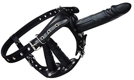 Realistico Dildo strap-on Roluck con 3 dildo in silicone, dildo strap-on regolabile SM giocattolo erotico per uomini donne coppia lesbica