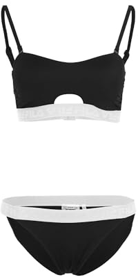 FILA Sanming Bandeau Bikini, Nero, XS Donna