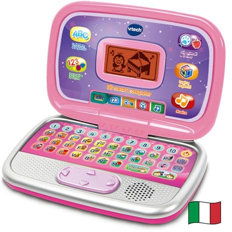 VTech Bit Smart Computer Rosa Interattivo per Bambini 3-7 Anni