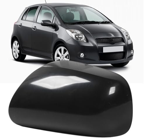 Cubierta de Espejo Retrovisor de Coche para Yaris 2006-2011, Tapas de Espejo de Puerta Negras, Tapas de Espejo Lateral Izquierdo Derecho, Capa de Protección Adicional para su
