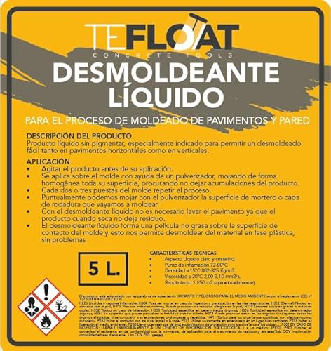 Desmoldeante Líquido para hormigón impreso, especial vertical