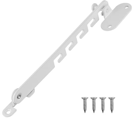 Limitatore Apertura Finestra, Blocco Finestra Aperta, Ferma Finestra Limitatore di Finestre, Serratura per Finestra, Completo di Viti, Adatto a Tutti I Tipi di Porte e Finestre a Battente, Bianco