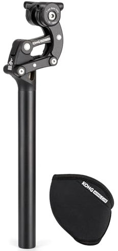 KONG MING CAR Fjädrat Sadelstolpe 27,2/30,9/31,6 x 365 mm – Parallelogram Fjädersadelstöd, Aluminium, 50mm Fjäderväg, Justerbar dämpning