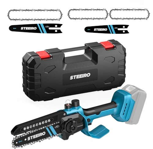 Mini Chainsaw 8” & 6”, 1000W Brushless Cordless Electric Chain Saw for Makita 18V Battery, Handheld Portable Chainsaw for Tree Trimming, Wood Cutting, Pruning (No Battery)