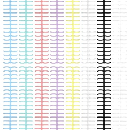 16PCS A4 Colorful Plastic Binding Combs - Shimmeroo 30 Ring Binding Coil, Spiral Click Bindings Spine Easy Open/Close for Adding Pages School Office Document File Making