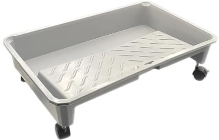 FLCPJGV Vassoio per vernice, vaschetta per vernice con ruote, contenitore lavabile, porta pennello a rullo, vassoio per rullo