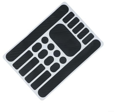 Eawfgtuw Autocollant anti-rayures pour protection de cadre | Film de masquage des rayures | Autocollant de protection en PVC avec motif carbone | Compatible avec protège-chaîne (noir)