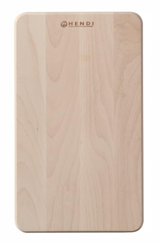 HENDI Brödskärbräda, Massivt Bokträ, 340 X 200 X (H) 14 Mm,