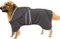 HOMELEVEL Hundebademantel Hundehandtuch - Handtuch für große und kleine Hunde - 100% Baumwolle - Bademantel weich bequem für Hund - mit Kapuze und Gürtel