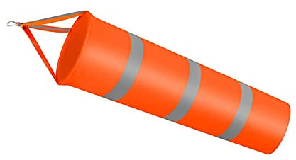 Hsthe Sea Calza a Vento per misurazione del Vento con Cintura Riflettente Calza Antivento in Nylon Resistente alle intemperie (Arancione, 80 cm/31 Pollici)