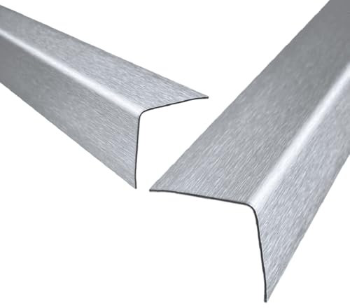 Edelstahl Winkelprofil 2000mm 90 Grad Winkelprofil 15x15 mm Schenkelinnenmaß aus Edelstahl k240 geschliffen 0,8 mm stark Eckprofil VAEdelstahl Kantenschutz
