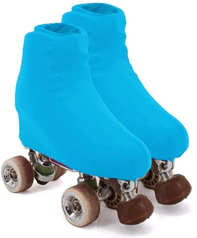Aquilone - Cubrepatines de 100 Denier, para Patinaje, protección para Patines de Ruedas, con Punta Reforzada, para Patinaje artístico o Deportivo, Fabricada en Italia (Turquesa, 28/33)