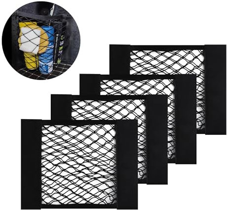 4 Piezas 30x25cm Red Maletero de Coche,Extensible Red Maletero Coche para Respaldos de Asientos de Coche,Universal Organizador Coche Accesorios Coche Interior para Camión SUV (30x25cm/4Piezas)