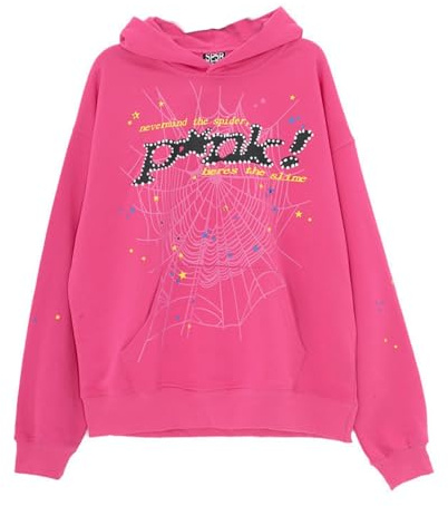 Sybnwnwm Punk huvtröja män spindelnät blast tryck sweatshirt retro Y2K grunge huvtröjor gotisk streetwear pullover