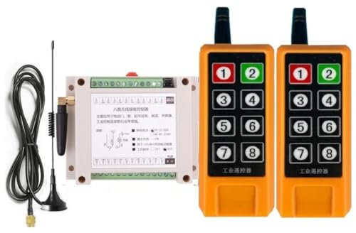 315/433MHZ DC 12V 24V 36V 8 canales RF inalámbrico sistema de control remoto transmisor receptor potencia universal industrial 20-200m (2RF)