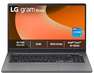 LG grambook 15U50T-G.AA56F - PC Portable 15 1,65kg, écran NTSC 45% FHD Format 16:9, Intel® Evo™ i5-1334, RAM 16Go, SSD 512Go NVMe, Intel Iris XE Graphics, Windows 11 Home Next Gen., Gris Charbon