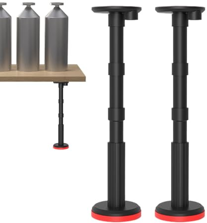 Jack de soporte para armario - Soportes de elevación ajustables 2X, postes de montaje, instalación en armario de baño | Soporte para fregadero de carga pesada, estructura de nailon de fibra de