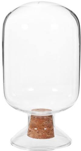 ERINGOGO Frasco Multifuncional de Vidrio Transparente para Cerillas Tapa, Tarro de Almacenamiento Lavable de 250 Ml para Uso Hogar y Exhibición