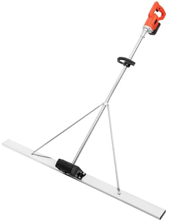 Utensile Vibrante per Calcestruzzo, Kit Vibrante per Massetto In Calcestruzzo Elettrico Senza Fili con Pannello In Acciaio Inossidabile 5 Piedi, Strumento Vibrante per Finitura