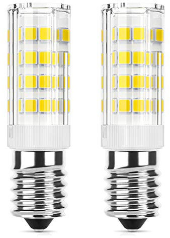 DiCUNO E14 LED Kaltweiß 6000K, 3W LED Lampe für Dunstabzugshaube, Ersetzt 40W Halogen, Kühlschranklampe 410lm, Maiskolben Birne für Schreibtischlampen/Wandlampen, CRI85, Nicht dimmbar, 2er Pack