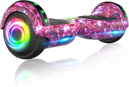 SISIGAD Hoverboard for Kids Ages 6-12, with Built-in Bluetooth Speaker and 6.5 Colorful Lights Wheels, Safety Certified Self Balancing Scooter Gift for Kids