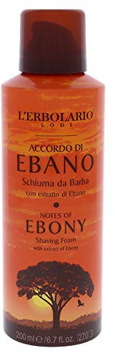 L'Erbolario Schiuma da Barba ACCORDO di EBANO 200ml rasatura delicata profumata