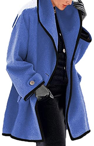 Veste à Capuche en Laine Ample à Manches Longues pour Femmes Automne/Hiver
