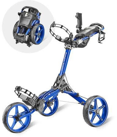 Caddytek Uni – Erwachsene CaddyLite, Blau Golf-Pullwagen/Trolley, Compact Folded, Large When Unfolded