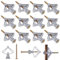 HXC 100pcs Plasterboard Wall Plugs Plasterboard Fixings Drywall Screws and Wall Plugs Set Plasterboard Rawl Plugs Heavy Duty Drywall Anchor Anti-Rotational Expansion Tube for Drywall Cavity