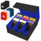 REAQUE Sammelkarten Aufbewahrungsbox für 2100+ Karten, Magnetische sammelkarten box für MTG und Sports Karten, Karten Deck Box für PTCG, TCGs, CCGs, LCGs (Blau)