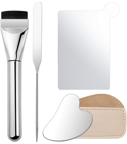 Juego de mezcla de maquillaje, paleta de mezcla de bases, de acero inoxidable para fundición de maquillaje | 4 mezcladores profesionales de la belleza para esposa