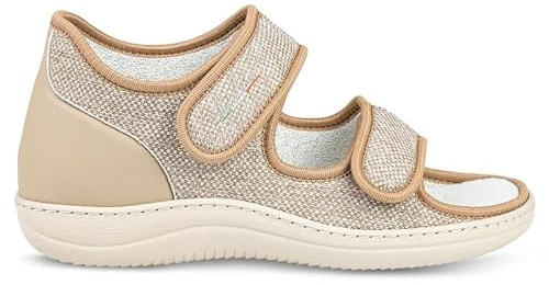 EXTRO STYLE - Sandali Ortopedici Donna e Uomo Tecnica 11 Jak - Per Fasi Post Operatorie e Piedi Fasciati - Antibatteriche e Ipoallergeniche - Antiscivolo Con Plantari Estraibili - (Beige, 41)