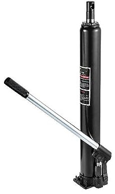 Cric Idraulico Lungo da 8 tonnellate con Pompa a pistone Singolo, Sollevatore Manuale a Piattaforma con Maniglia, Gru per Officina, paranco per Sollevamento Motore, Migliore Resistenza alla Corrosion