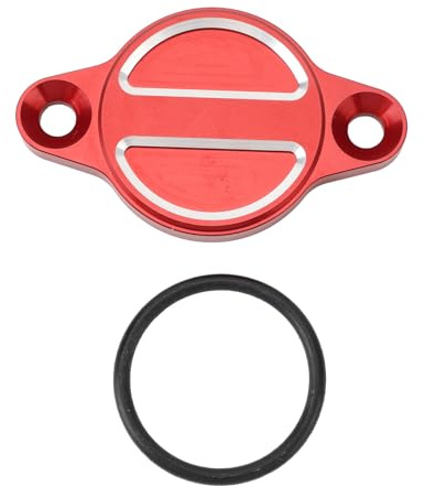Tapa de Cobertura de la Carcasa del Filtro de Aceite, Tapa del Filtro de Aceite de Motocicleta, CNC 6063 Aleación de Aluminio Alta Resistencia para Multistrada Monsters (Petirrojo)